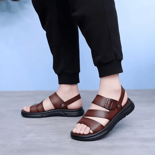 Men’s Classic Strapless Beach Sandals – Soft Sole, Comfortable Casual Summer Shoes | Lightweight Polyester Slip-On Slides for Adults