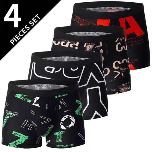 Men’s Printed Boxer Shorts 4/5/6-Pack – Multicolor, Loose Fit Underwear for Teens & Adults – Fashionable, Comfortable, Plus Size Beach Shorts