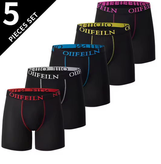 Men’s Long Boxer Shorts – Multi-Size Boyshort Underwear for Teens & Adults | Elastic Waist, Sporty & Comfortable