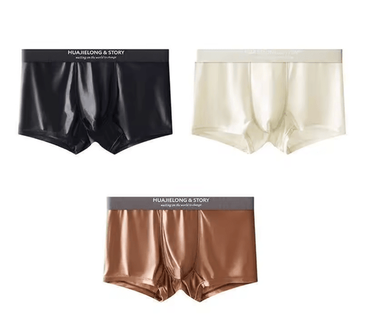 Men’s Seamless Ice Silk Boxer Briefs – Ultra-Thin, Smooth & Breathable Summer Underwear