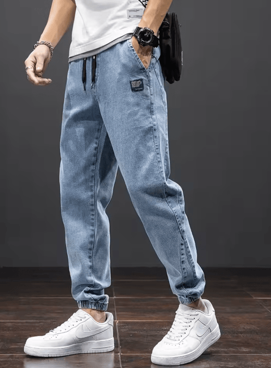 Men’s Spring Summer Jeans – Fashion Tapered Harem Denim Pants, Casual Jogger Baggy Trousers, Plus Size 5XL Streetwear