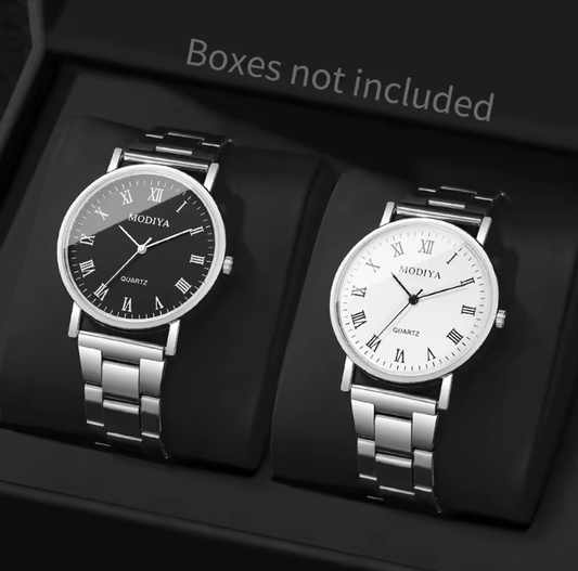 2-Piece Men's Business Analog Quartz Watch Set