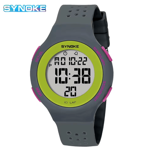 Men's Digital Sport Watch with LED, Alarm & 5 Bar