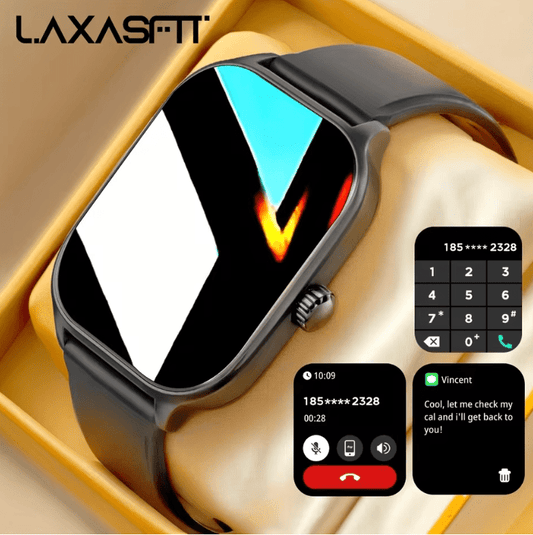 LAXASFIT H9 Smartwatch with Bluetooth Calls & Custom Faces