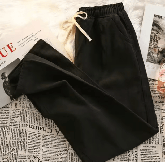 2025 Men’s Spring Elastic Waist Jeans – Loose-Fit Straight-Leg Casual Long Pants in Trendy Workwear Style