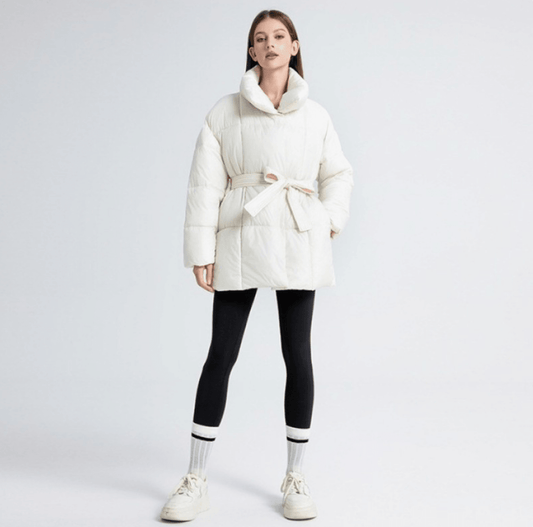 VIRA Women’s Plus Size Winter Jacket – Mid-Length Cotton-Padded Warmth