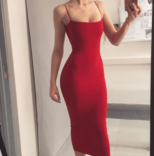 فستان صيفي جديد طويل للنساء - فستان نادي مثير بحمالات من VIRA Fashion