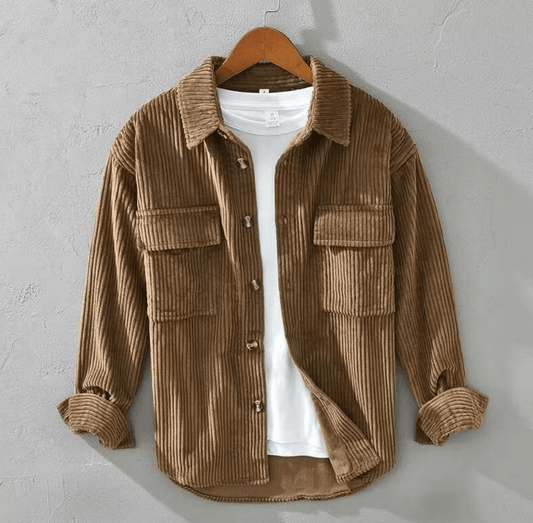 Men’s High-End Corduroy Shirt for Spring and Autumn