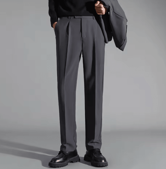 High-End Men’s Versatile Straight-Leg Loose-Fit Pants | Casual Suit Trousers