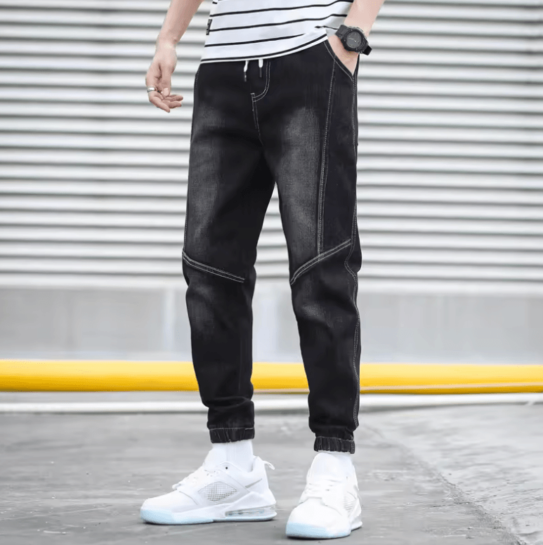 Men’s Harem Denim Cargo Pants - 2025 New Streetwear Joggers, Hip Hop Cotton Trousers Men’s Harem Denim Cargo Pants - 2025 New Streetwear Joggers, Hip Hop Cotton Trousers