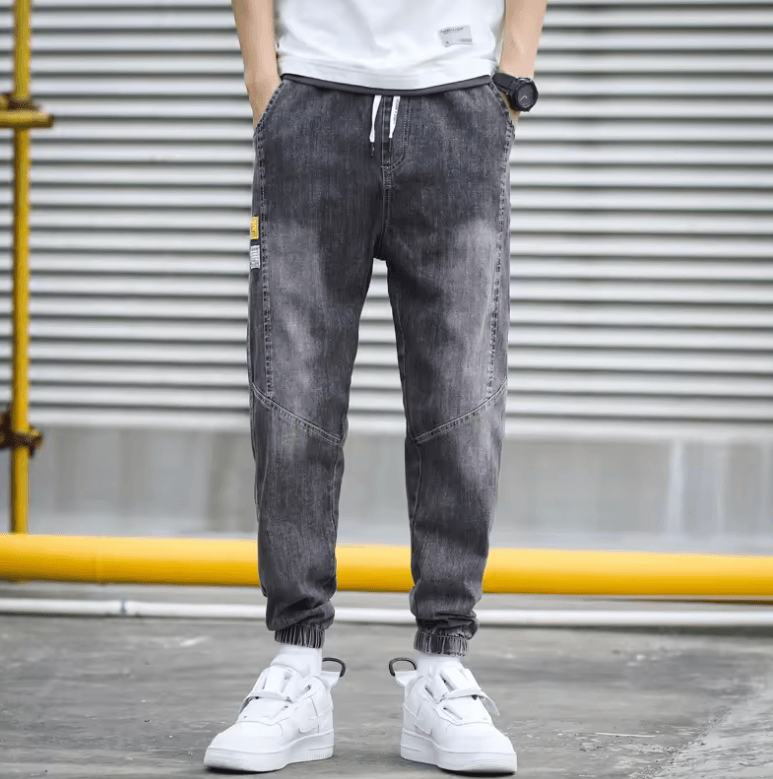 Men’s Harem Denim Cargo Pants - 2025 New Streetwear Joggers, Hip Hop Cotton Trousers Men’s Harem Denim Cargo Pants - 2025 New Streetwear Joggers, Hip Hop Cotton Trousers