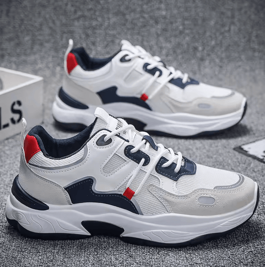 Men’s Sports Shoes – New Fashion Trend Blue Ball Shoes with Thick Sole for Height Increase