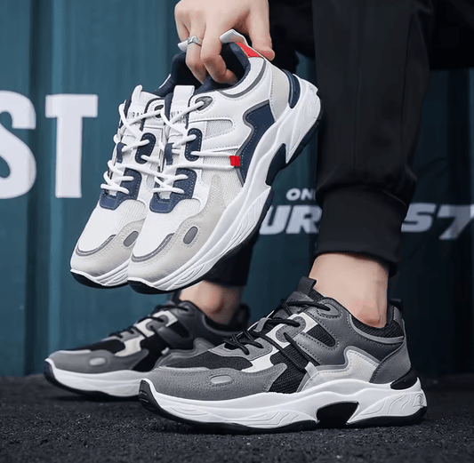 Men’s Sports Shoes – New Fashion Trend Blue Ball Shoes with Thick Sole for Height Increase