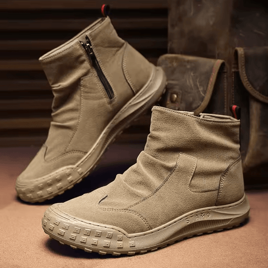 Men’s High-Cut Workwear Boots - Non-Slip, Wear-Resistant Fashion Shoes for Autumn 2024