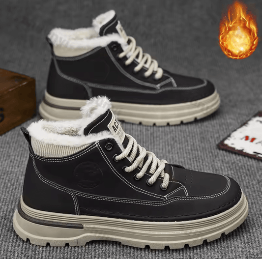 Men’s Snow Boots 2025 - Plush Warm Anti-Slip Hiking Shoes