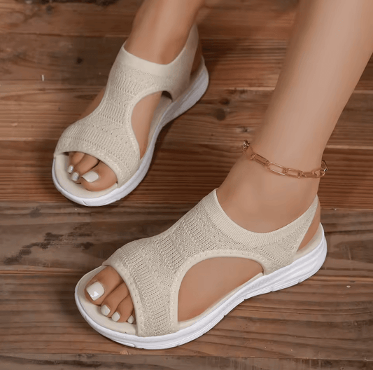 Women’s Mesh Fish Platform Sandals - Open-Toe Wedge Summer Shoes