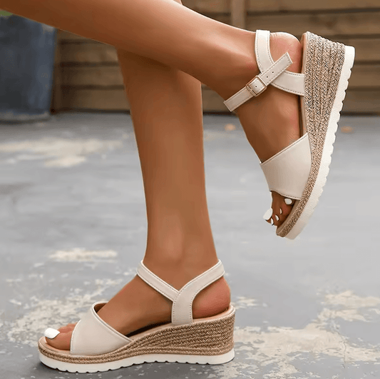 Lightweight Women’s Wedge Sandals - Summer 2025 Buckle Strap Platform