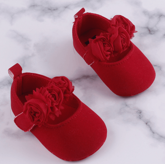Soft-Soled Baby Cotton Shoes | Toddler Shoes with Flower Design