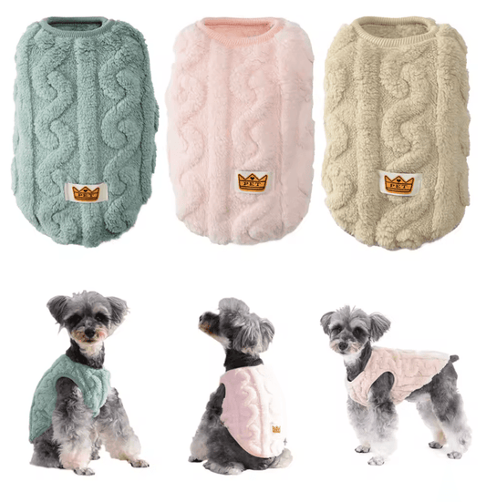 Soft Fleece Dog Clothes – Warm Sweater for Small Dogs & Cats | Autumn Winter Pet Apparel