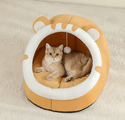 Super Cat Bed - Warm Pet House & Cave Cushion for Cats and Small Dogs