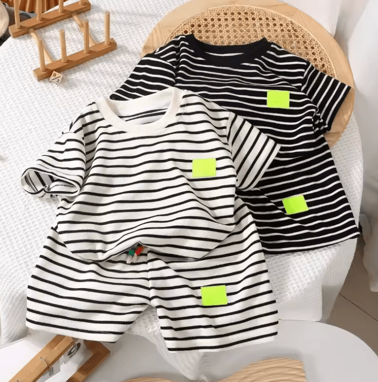 ☀️ 2Pcs Summer Outfit – Short Sleeve Tee & Shorts Set for Boys | Stylish & Comfy ☀️ 2Pcs Summer Outfit – Short Sleeve Tee & Shorts Set for Boys | Stylish & Comfy