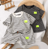 ☀️ 2Pcs Summer Outfit – Short Sleeve Tee & Shorts Set for Boys | Stylish & Comfy ☀️ 2Pcs Summer Outfit – Short Sleeve Tee & Shorts Set for Boys | Stylish & Comfy