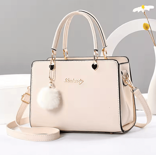 Women’s Pure Color Fashion Handbag – Elegant All-in-One Travel Shoulder Bag | Simple High-End Design | Casual & Business Tote Crossbody Purse
