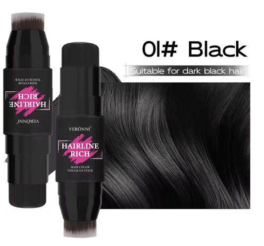 2-in-1 Hairline Filling Cream Stick with Built-In Brush – Waterproof Matte Hair Concealer for Gray Roots & Thinning Hair Coverage