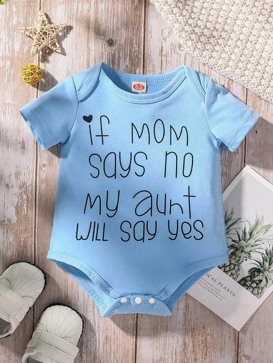 Haxi Newborn Baby Boy Blue Short-Sleeve Romper