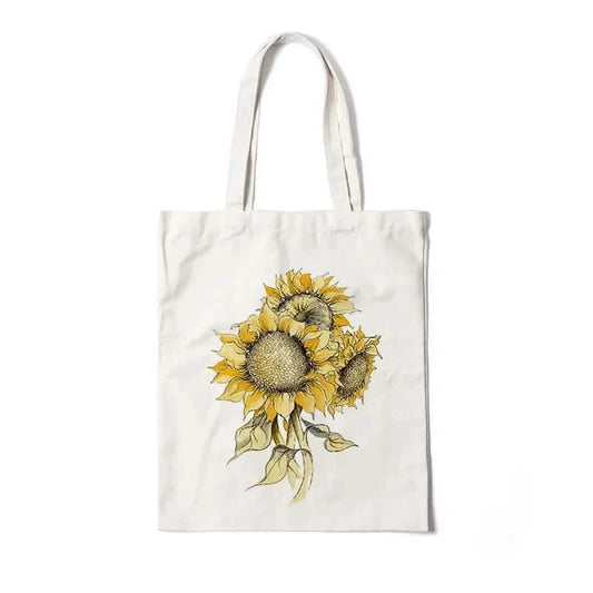 Floral Reusable Tote – Daisy, Lavender & Rose Shoulder Bag