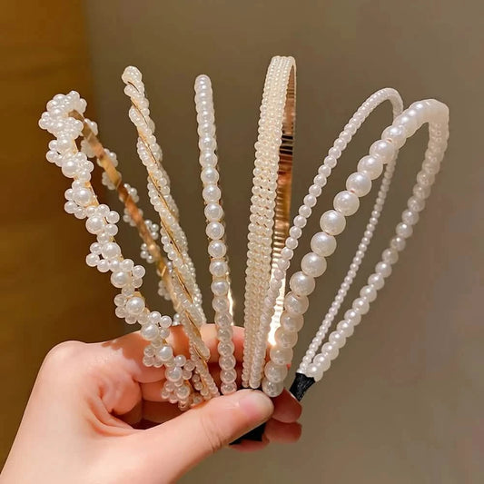 Girls Princess Hair Accessories Set (5-Piece, Imitation Pearl)