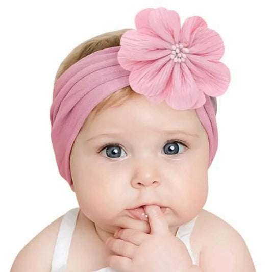 Flower Baby Headband – Soft, Elastic, 13 Colors