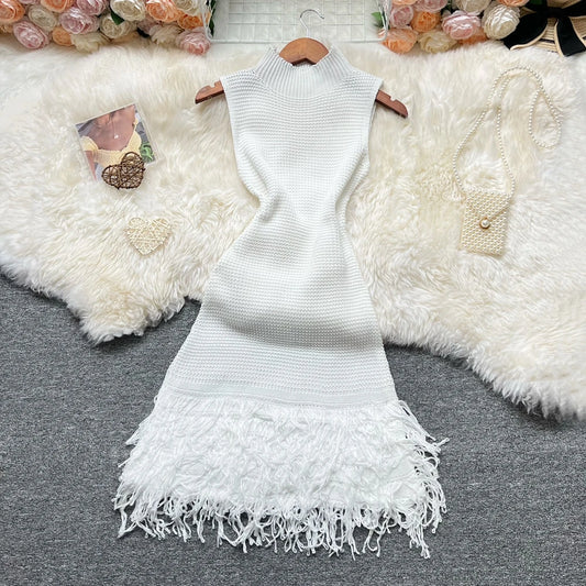 YuooMuoo Women Dress 2026 New Summer Fashion Sexy Openwork Stitching Sleeveless Bodycon Party Dress Korean Lady Beach Vestidos