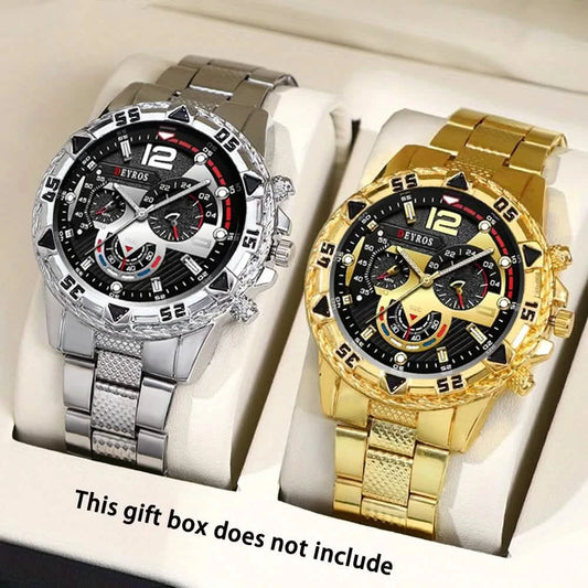2-piece Men's Business Quartz Watch Set | Analog Casual