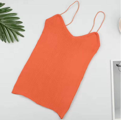 Heliar Women's Solid Spaghetti Strap Crop Tank Top – Slim Fit, Sleeveless, O-Neck Basic Cami