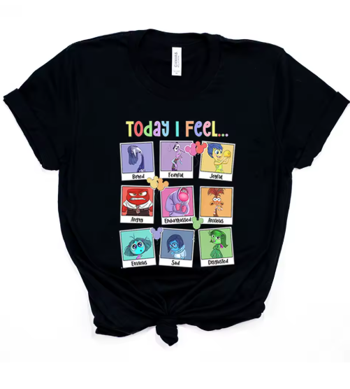 "Inside Out 2" Inspired "Today I Feel All the Feels" T-Shirt – Cute and Meaningful Tee for Women