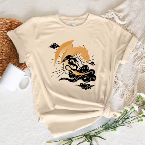 Fourth Wing Manga-Inspired T-Shirt – 2000s Comic Style Tee for Women