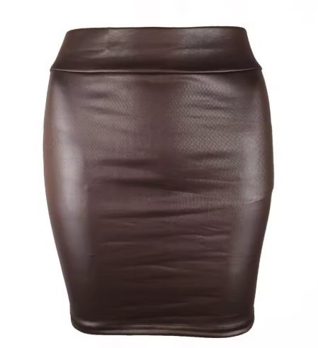 Faux Leather High Waist Mini Skirt – Sleek & Confident Street Style