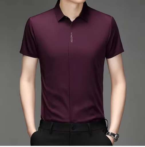 Men’s Business Casual Short Sleeve Shirt – Wrinkle-Free & Comfortable