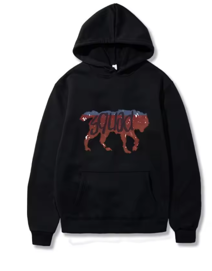 Funny Retro Wolf Squad Hoodie – Men’s Casual Sweatshirt