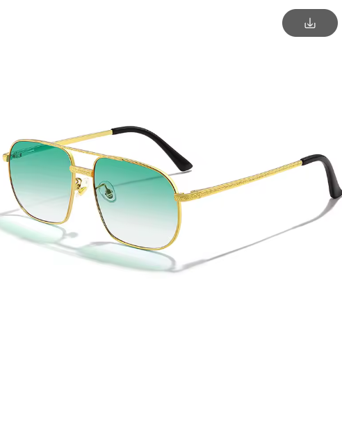 HBK New Pilot Sunglasses – Retro Double Bridge Metal Shades for Men