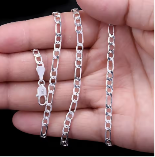 18k Gold-Filled 4mm Figaro Chain Necklace (16–30 in)