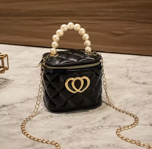 Heart Charm Mini Jelly Bucket Crossbody Bag