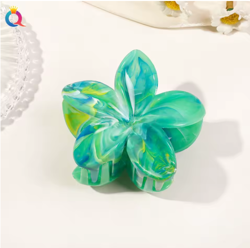 Marble Flower Claw Clips for Thin Hair – Beachy Hair Accessory