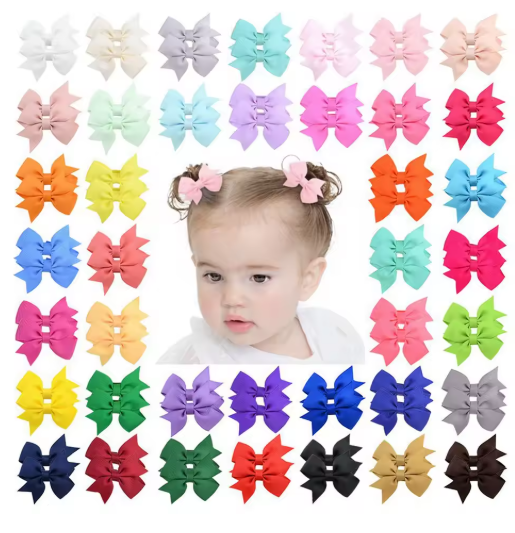 20-Piece Baby Hair Bow Alligator Clips (2.2 in)