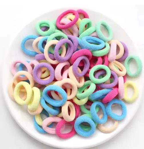 Girls' Colorful Elastic Hair Bands (100/300/500 Pack)