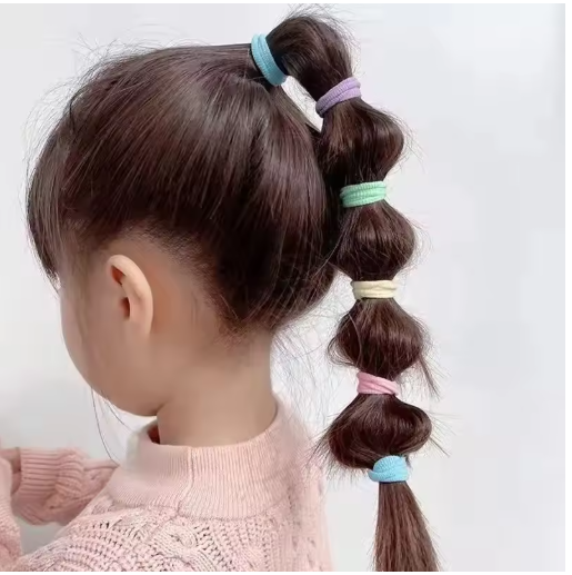 Girls' Colorful Elastic Hair Bands (100/300/500 Pack)