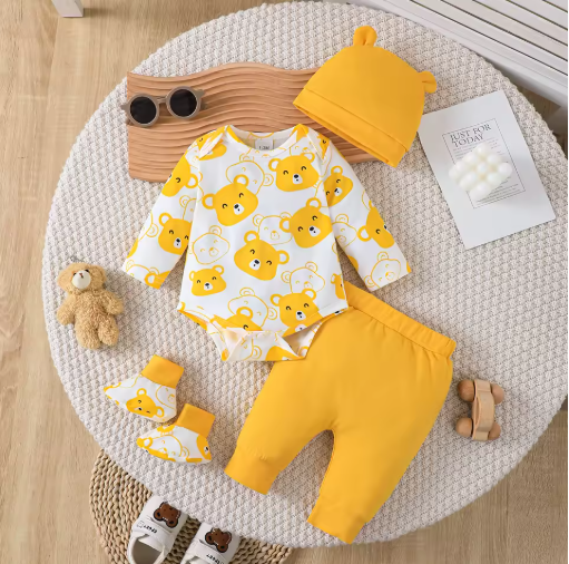Little Bear Baby Boy 4-Piece Set 0-9 Months