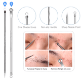 🔪 Acne Needle Set – 4pcs Double-Ended Stainless Steel Tool for Blackhead & Blemish Removal 🔪 Acne Needle Set – 4pcs Double-Ended Stainless Steel Tool for Blackhead & Blemish Removal