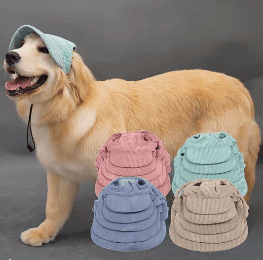 Adjustable Dog Baseball Cap – Breathable Pet Sun Hat with Ear Holes